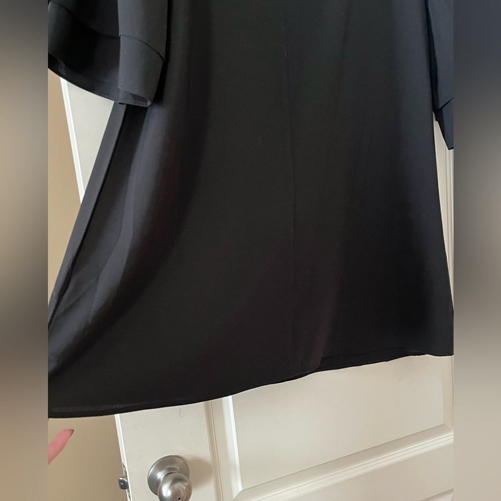 Cupshe Black Oversized Mini Dress with Ruffle Sleeve Women’s Medium/Large - Picture 2 of 14
